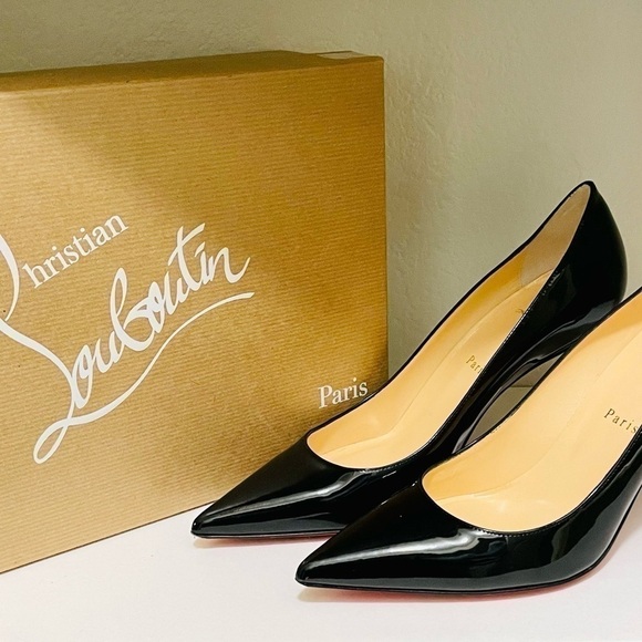 CHRISTIAN Louboutin Pigalle Follies in 85mm. Black patent. EU36.5 100% authentic - Picture 2 of 11